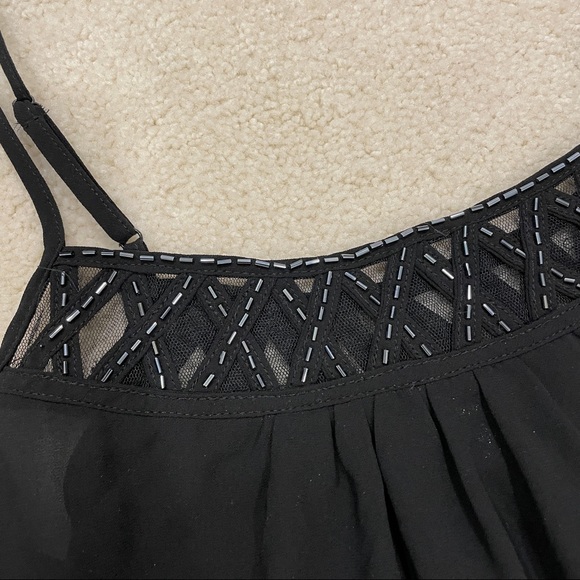 Beaded X cami tank in black - Picture 3 of 4